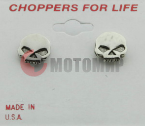 Серьги в виде черепов на колеч.США Серьги в виде черепов на колеч.США