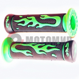 Ручки руля универсальные 01 пламя цветные силикон Ручки руля универсальные 01 пламя цветные силикон