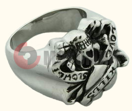 Перстень Байк.(R037МT)(разм.10,11,12мм.)Love kills slowly Перстень Байк.(R037МT)(разм.10,11,12мм.)Love kills slowly