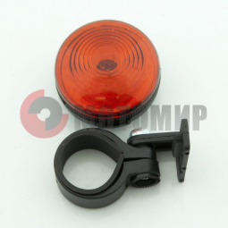 Фонарь вело задн.(бат) 106/2032 (1диод) круг.красн. Фонарь вело задн.(бат) 106/2032 (1диод) круг.красн.
