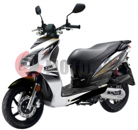 Скутер SYM Jet4 R Naked 50 черный/белый Скутер SYM Jet4 R Naked 50 черный/белый