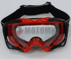 Очки кросс.(mod: MJ-72), красные с прозрач.стекл. Очки кросс.(mod: MJ-72), красные с прозрач.стекл.