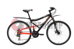 Велосипед Stark'12 Indy FS Disc 17" черно/красный Велосипед Stark'12 Indy FS Disc 17" черно/красный