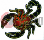 Наклейка Скорпион (80*80) кр.черн. Наклейка Скорпион (80*80) кр.черн.