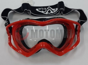 Очки кросс.(mod: MJ-11), красные с прозрач.стекл. Очки кросс.(mod: MJ-11), красные с прозрач.стекл.