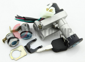 Замок зажигания (комплект) 150сс.QT-4А (набор) Замок зажигания (комплект) 150сс.QT-4А (набор)