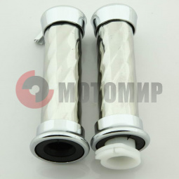 Ручки руля универсальные 18 серебристые хромированные Ручки руля универсальные 18 серебристые хромированные